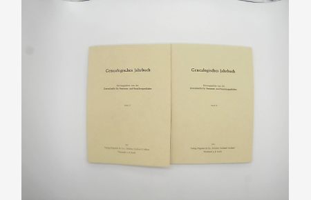 Genealogisches Jahrbuch. Band 27 u. Band 26