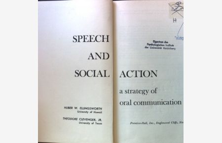Speech and Social Action. A Strategy of Oral Communication;