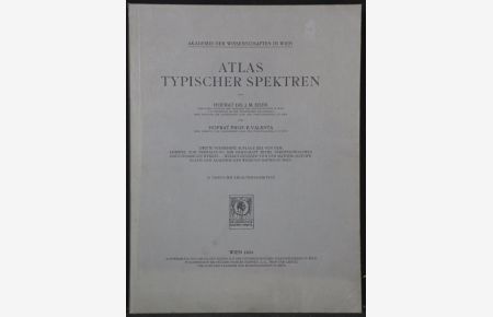 Atlas typischer Spektren. 2 Bände in einem Band: 1. Textband - 2. Tafelband.