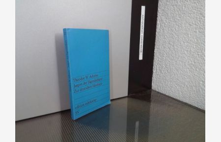 Jargon der Eigentlichkeit : zur deutschen Ideologie.   - Edition Suhrkamp ; 91