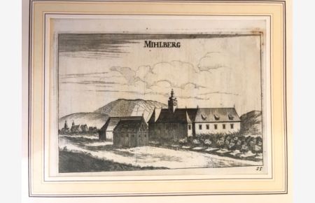 Kupferstich Mihlberg (Bezirk Hollabrunn) 1672, Nr. 55/ Göllersdorf, heute Schloss Schönborn