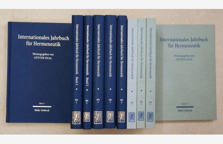 Internationales Jahrbuch für Hermeneutik. [Bde. 1 - 10; zus. 10 Bde. ].