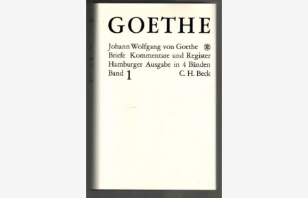 Goethes Briefe; Band 1, [1764 - 1786]