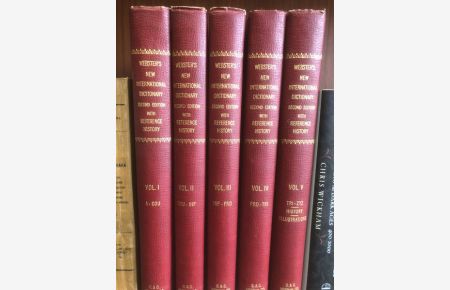 [5 vol. ] Webster's New International Dictionary of the English Language.   - With reference history. Utilizing all the experience and resources of more than one hundred years of Merriam-Webster dictionaries. William Allan Neilson (Editor in Chief), Thomas A. Knott (General Editor), Paul W. Carhart (Managing Editor).