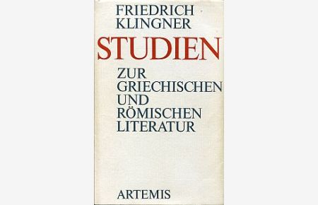 Studien zur griechischen und römischen Literatur.