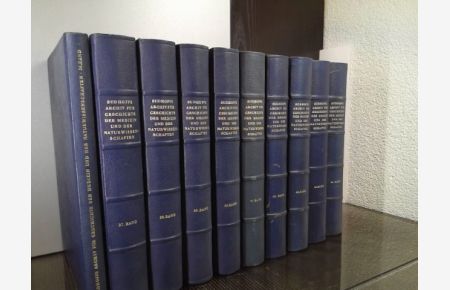 Sudhoffs Archiv für Geschichte der Medizin und der Naturwissenschaften. 10 Bände - Band 36 bis Band 45