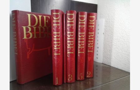 Die Bibel. 5 Bände + Heft: Lexikon (komplett) - Altes und Neues Testament in neuer Einheitsübersetzung. 5 Bände mit 3500 Farbbildern und Biblischem Lexikon.