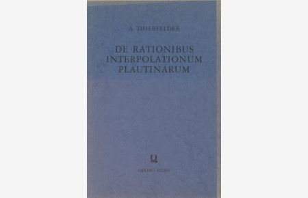 De rationibus interpolationum Plautinarum.