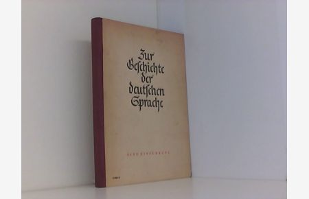 Zur Geschichte Der Deutschen Sprache