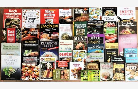 45 Kochbücher Kochen Backen Ernährung Rezepte Tips Küche Ratgeber Sammlung Paket
