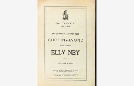 [Programmzettel] Chopin-Avond te geven door Elly Ney