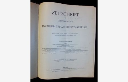 Zeitschrift des österreichischen Ingenieur- und Architekten-Vereins. Red. Paul Kortz.