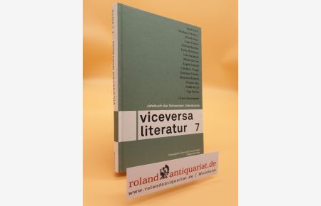 Viceversa: Jahrbuch der Schweizer Literaturen