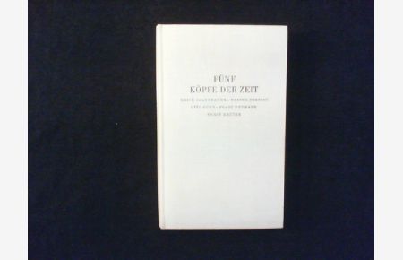 Fünf Köpfe der Zeit.   - Erich Ollenhauer, Walter Freitag, Otto Suhr, Franz Neumann, Ernst Reuter.