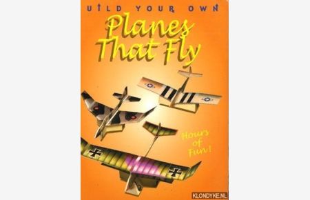 Build your own planes that fly. 3 Complete, easy-to-assemble models
