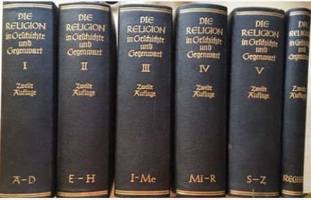 Die Religion in Geschichte und Gegenwart. Handwörterbuch für Theologie und Religionswissenschaft.   - 1-5 Band und Registerband