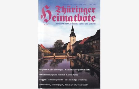 Thüringer Heimatbote. Zeitschrift für Geschichte, Kultur und Umwelt, Ausgabe 2/99 - März, April, Mai.