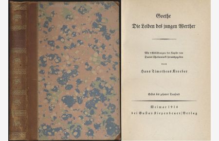 Die Leiden des jungen Werther. Mit 4 Abbildungen der Kupfer von Daniel Chodowiecki herausgegeben von Hans Timotheus Kroeber.