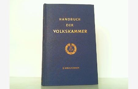 Handbuch der Volkskammer der Deutschen Demokratischen Republik. 3. Wahlperiode.