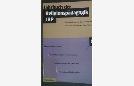 Jahrbuch der Religionspädagogik (JRP) Band 8.