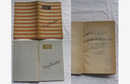 Eine Beichte (Buch aus der Privatbibliothek der Familie Seydewitz, Max Seydewitz (* 19. Dezember 1892 in Forst (Lausitz); † 8. Februar 1987 in Dresden) war ein deutscher Politiker (SPD, SED) und von 1947 bis 1952 Ministerpräsident von Sachsen, mit Widmung des Autors)