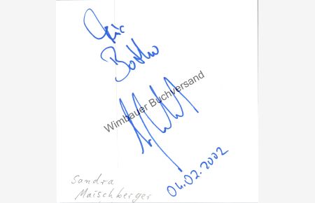 Original Autogramm Sandra Maischberger /// Autograph signiert signed signee