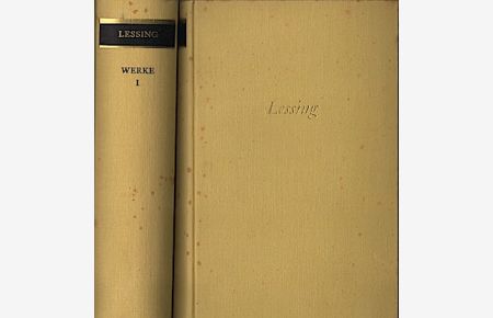 Gotthold Ephraim Lessing. Werke. 2 Bände  - Ausgewählt und mit einem Nachwort von Hermann Kesten