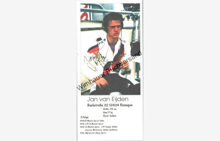 Original Autogramm Jan van Eijden /// Autograph signiert signed signee