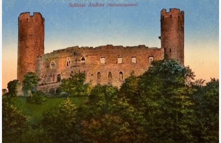 Schloss Andlau (Mittelvogesen)  - Photochrome-Ansichtskarte nach Fotografie.