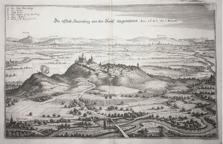 Die Statt Amöneburg, von den Kays: eingenohmen Anno 1640, den 6. Novembr.  - Amöneberg LK Marburg-Biedenkopf Belagerung Hessen