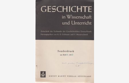 Römische Respublica. [Aus: Geschichte in Wissenschaft und Unterricht, Heft 2, 1957].