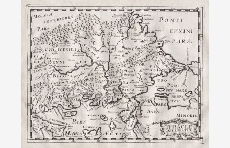 Thraciae Delineatio - Turkey Türkei Greece Bulgaria map Karte