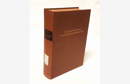 Weltliche Dichtungen des lateinischen Mittelalters. Ein Handbuch. I. Von den Anfangen bis zum Ende der Karolingerzeit.