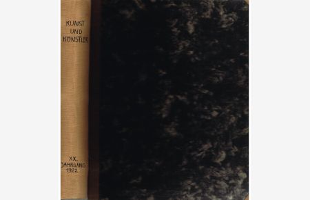 Kunst und Künstler. Jahrgang XX 1922  - Heft (12 Hefte)
