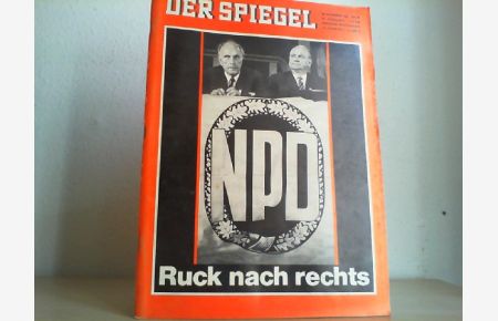 Der Spiegel. 28. 11. 1966, 20. Jahrgang. Nr. 49.   - Das deutsche Nachrichtenmagazin. Titelgeschichte: NPD - Ruck nach rechts.