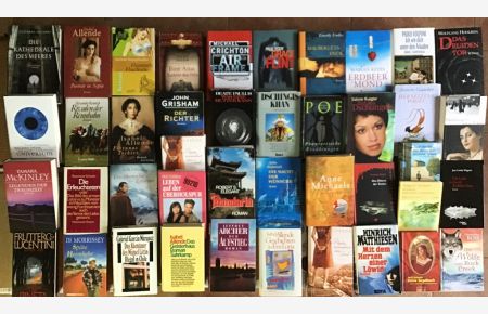42 Bücher Romane Erzählungen Krimi Thriller Biografie Abenteuer Romantik Buchpaket Paket