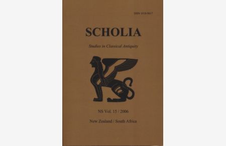 Scholia: Studies in Classical Antiquity. Vol. 15.