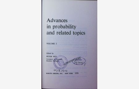 Advances in probability and related topics. - 2.