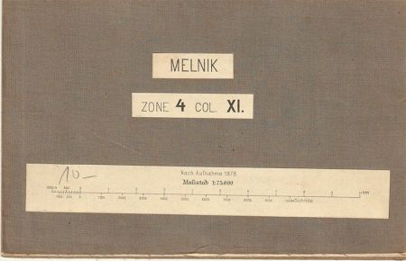 Melnik. Zone 4, Col XI. Maßstab 1: 75. 000.