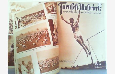 Turnfest-Illustrierte zum 15. Deutschen Turnfest 1933 in Stuttgart 22. bis 30. Juli * Hefte Nr. 1 - 8 in einem Band mit Deckblättern gebunden !