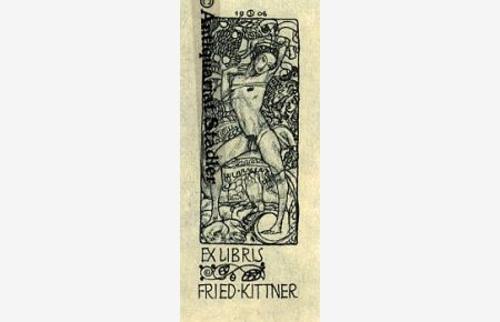 Original-Exlibris Fried[rich] Kittner. Jünglingsakt.