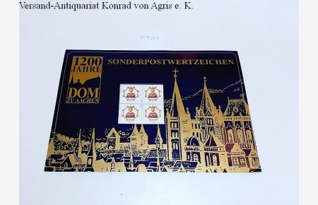 1200 Jahre Dom zu Aachen Sonderpostwertzeichen - Bogen à 10 Stück in Pappbogen