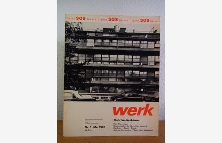 Werk. Schweizer Monatsschrift für Architektur, Kunst, künstlerisches Gewerbe. Nr. 5, Mai 1969. Titel: Mehrfamilienhäuser