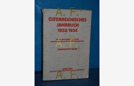 Österreichisches Jahrbuch. Nach amtlichen Quellen. 15. Folge