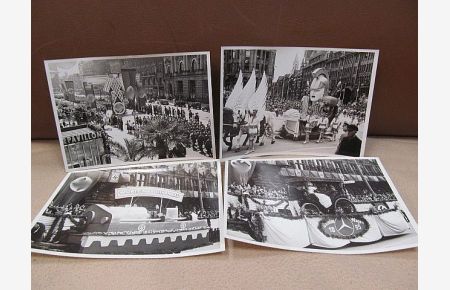 Festumzüge anläßlich des Weltkongresses für Freizeit und Erholung am 23. 6. - 30. Juni 1936 in Hamburg. 4 Originalfotos.
