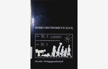 Homo oeconomicus. - 10, 3/4.