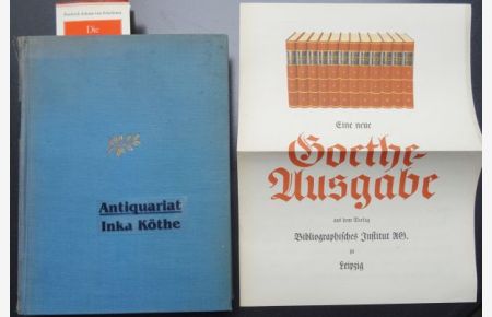 Die deutsche Literatur vom Naturalismus bis zur Literatur des Unwirklichen -  - innenliegend Verlagswerbung zu einer neuen Goethe-Ausgabe in 12 Bänden -