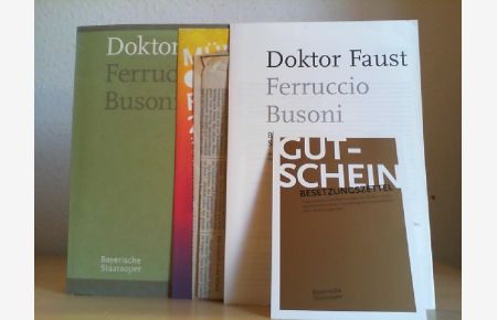 Programmheft Ferruccio Busoni DOKTOR FAUST Premiere 28. Juni 2008 Nationaltheater Spielzeit 2007 / 2008 Programmbuch.