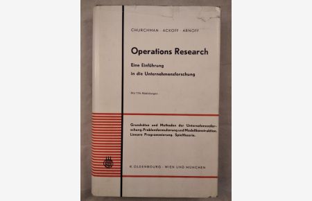 Operations Research.   - Eine Einführung in die Unternehmensforschung.
