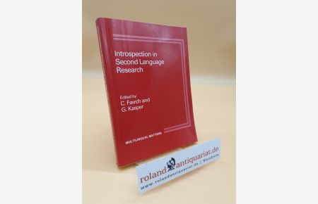 Introspection in Second Language Research (Multilingual Matters)